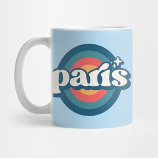 Vintage Paris Sunset Seal // Retro City Emblem for Paris, France Mug